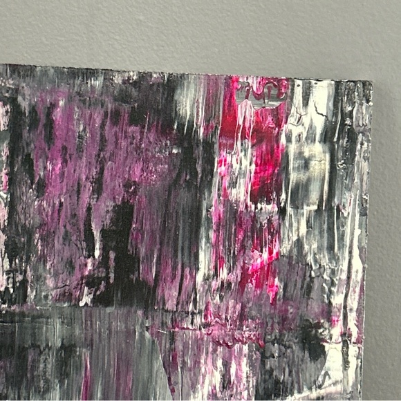 Original Abstract Painting On Reclaimed Wood 12” X 12 “ X‎ 1” Getting Through It - Picture 2 of 16